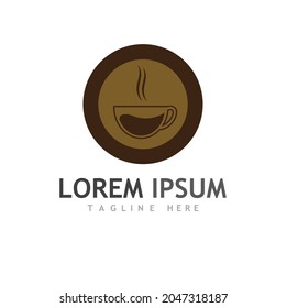 coffee bean logo and symbol illustration