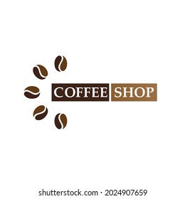 Coffee bean logo and symbol shop