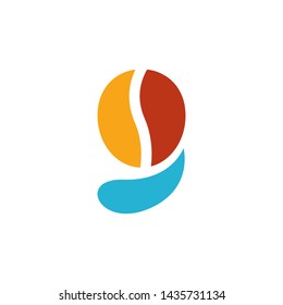 Coffee bean logo template vector icon design