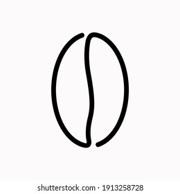 Coffee bean logo template vector. Trendy design vector icon