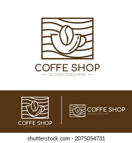 coffee bean logo. logo vector design template for coffee shop