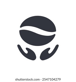 Coffee Bean Logo Vector Icon Template Illustration