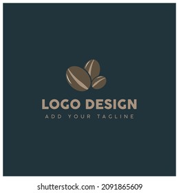 coffee bean logo vector illustration template. Vector coca