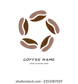 coffee bean logo vector illustration