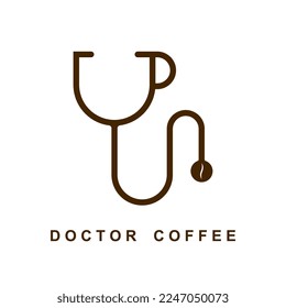 vector de logotipo de frijol de café con plantilla de slogan