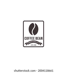 coffee bean logo in white background