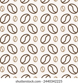 Coffee Bean magnificent trendy multicolor repeating pattern vector illustration background