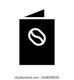 Coffee bean menu icon. Concept of cafe, restaurant, and beverage.