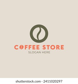 Coffee bean O letter logo | EPS format | Editable