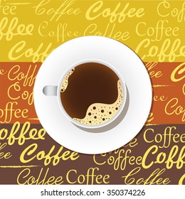 Coffee bean on the colorful background