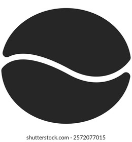Coffee bean on transparent background. PNG
