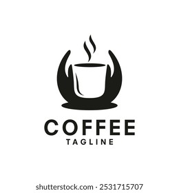 Grano de café orgánico para cafetería Logotipo de la marca Antiguas Insignia Estilo lineal