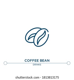 coffee bean outline vector icon. simple element illustration. coffee bean outline icon from editable drinks concept. can be used for web and mobile
