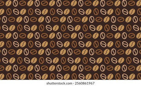 coffee bean pattern background vector design template