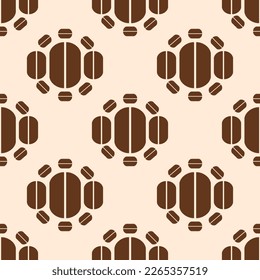 coffee bean pattern Brown on a cream background seamless pattern
