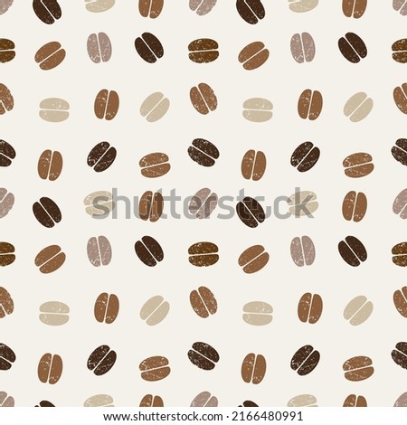 Coffee bean pattern with seamless grunge effect for coffee shop background, cafe decoration, dining venues and culinary events. for a coffee themed greeting card. for coffee-themed fabric motifs