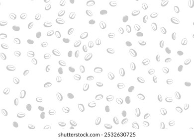 coffee bean pattern for wrapping paper. grey color coffee seamless pattern.