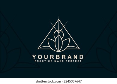 coffee bean with plant branch hipster minimal logo vector with leaf simple line outline icon for cafe