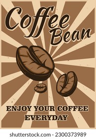 diseño de póster de habas de café para imprimir