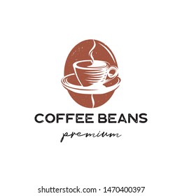 Coffee Bean Premium Logo Design Template Inspiration