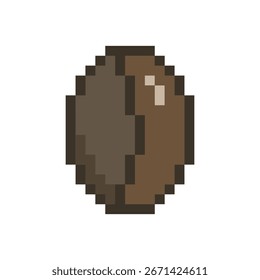 Arte de píxel retro de grano de café