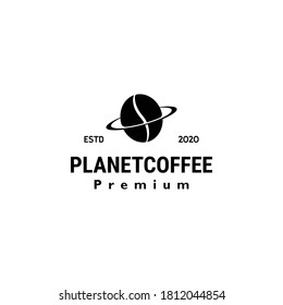 Coffee bean with ring logo vector. Creative logo concept for coffee shop business