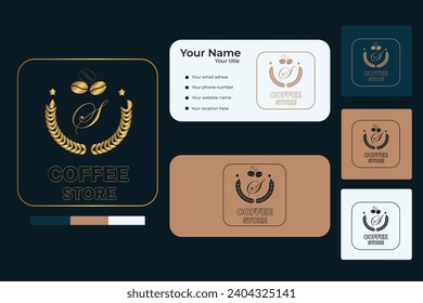 Coffee bean S letter logo | EPS format | Editable