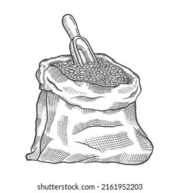 broche de semillas de judías de café amante de la semilla de un solo dibujo a mano aislado con estilo de contorno