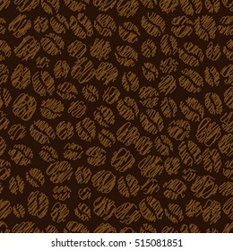 Coffee bean seamless pattern