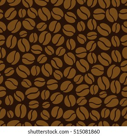 Coffee bean seamless pattern