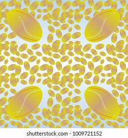 Coffee bean seamless pattern background. Coffees seeds.