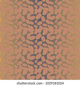 Coffee bean seamless pattern background. Coffees seeds.