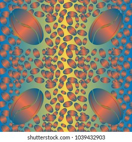 Coffee bean seamless pattern background. Coffees seeds.