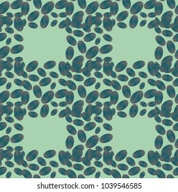 Coffee bean seamless pattern background. Coffees seeds.