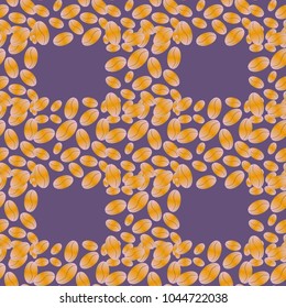 Coffee bean seamless pattern background. Coffees seeds.
