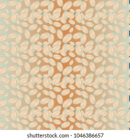 Coffee bean seamless pattern background. Coffees seeds.