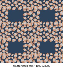 Coffee bean seamless pattern background. Coffees seeds.
