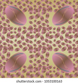 Coffee bean seamless pattern background. Coffees seeds.