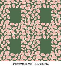 Coffee bean seamless pattern background. Coffees seeds.
