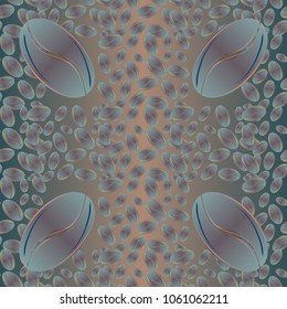 Coffee bean seamless pattern background. Coffees seeds.