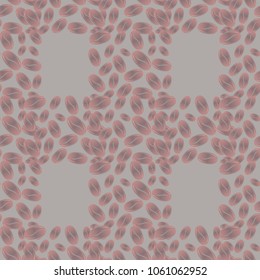Coffee bean seamless pattern background. Coffees seeds.