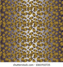 Coffee bean seamless pattern background. Coffees seeds.