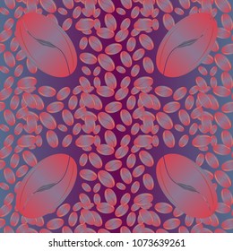 Coffee bean seamless pattern background. Coffees seeds.