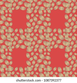 Coffee bean seamless pattern background. Coffees seeds.