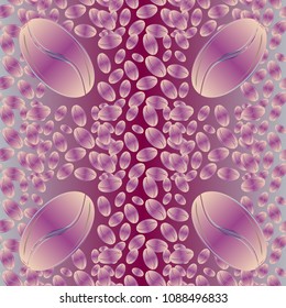 Coffee bean seamless pattern background. Coffees seeds.