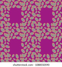 Coffee bean seamless pattern background. Coffees seeds.