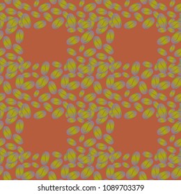 Coffee bean seamless pattern background. Coffees seeds.