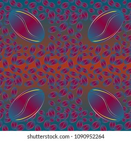 Coffee bean seamless pattern background. Coffees seeds.