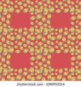 Coffee bean seamless pattern background. Coffees seeds.