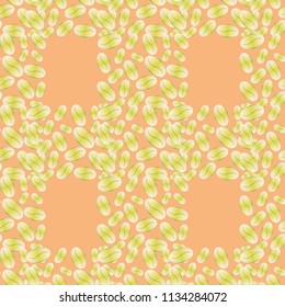 Coffee bean seamless pattern background. Coffees seeds.